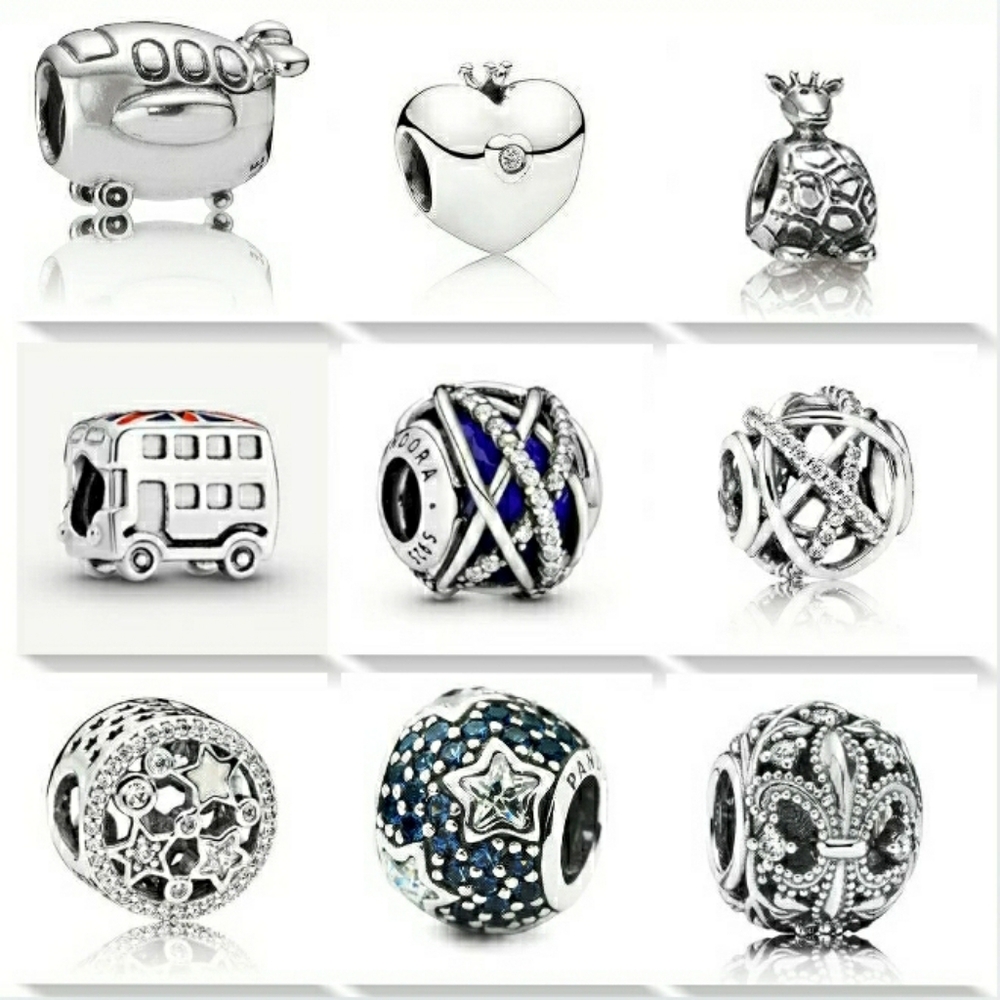 Pandora Silver Blush Pink Faceted Murano Glass Spacer Charm Deadstock - Picture 9 of 9
